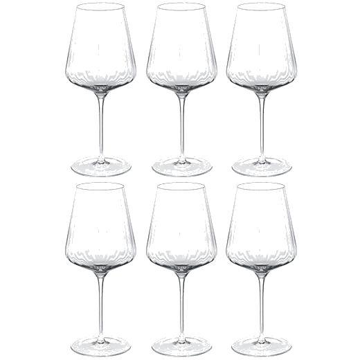 georg jensen set of 6 bernadotte red wine crystal glasses