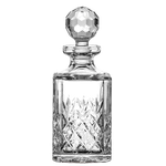 royal scot crystal edinburgh square spirit decanter with whisky tumbler set 1