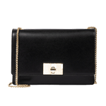black leather evening bag