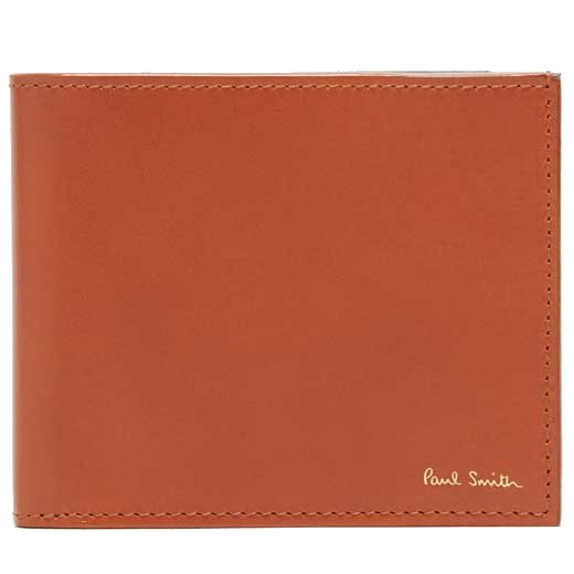 This Paul Smith Layered Tan 6CC Bi-Fold Wallet has been crafted out of cow leather.