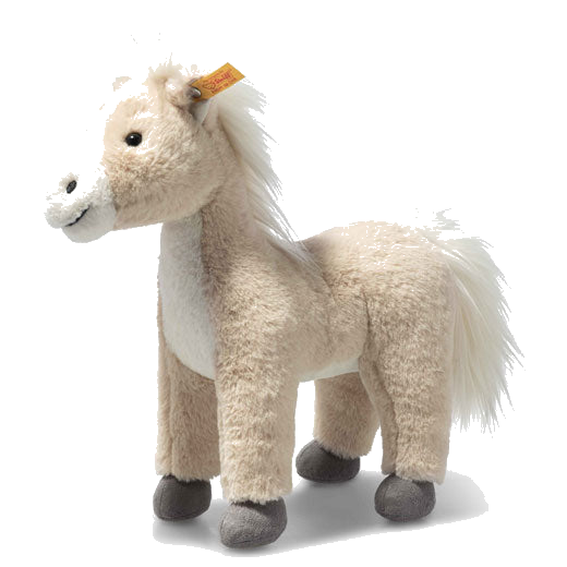This Soft Cuddly Friends Gola the Standing Horse is designed by Steiff.