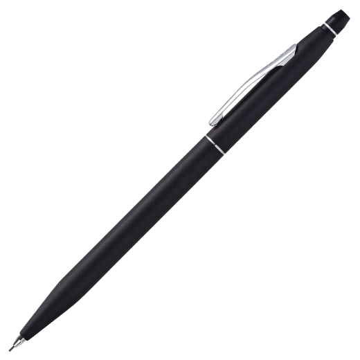 This Cross Click Matte Black Mechanical Pencil 0.5mm has polished chrome trims to contrast the black exterior.