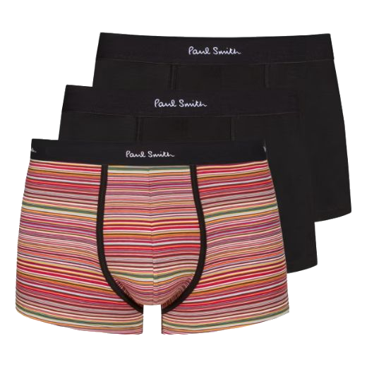 1 paul smith 3 pack mixed stripe boxer briefs with logo waistband m1a 914 m3pkj 79