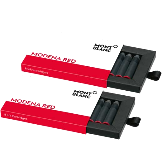 These are the Montblanc Modena Red Ink Cartridges.