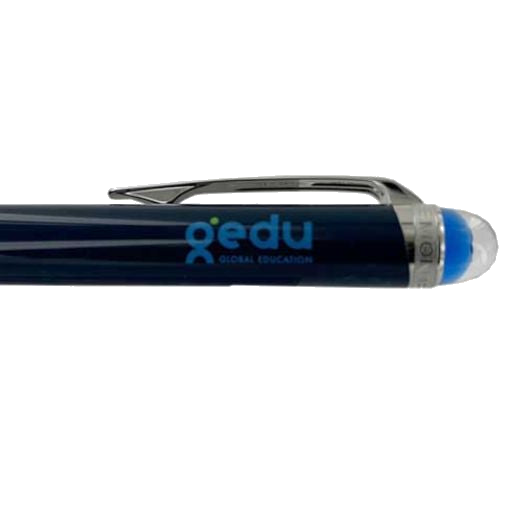 The 'Gedu' Global Education Company Logo Engraving Ballpoint Pen Cap was a bespoke order for the company with the logo and writing underneath.