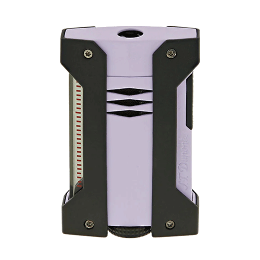 This S. T. Dupont Défi Extrême Matte Lilac Lighter has diamond detailing on the exterior for texture.