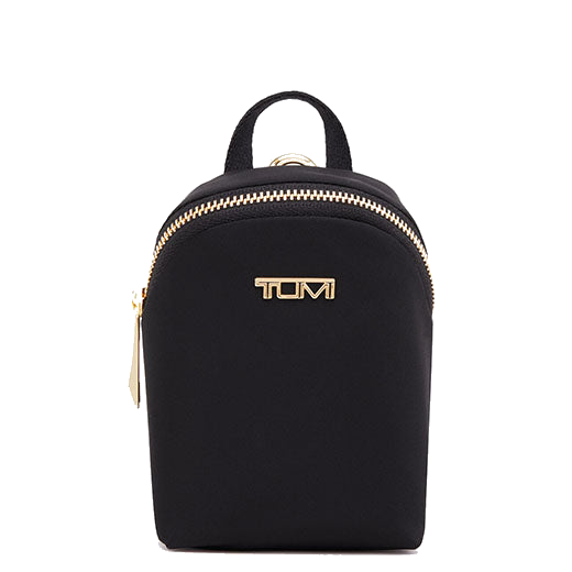 TUMI's Voyageur Black Charm Pouch features a little ring on the back.