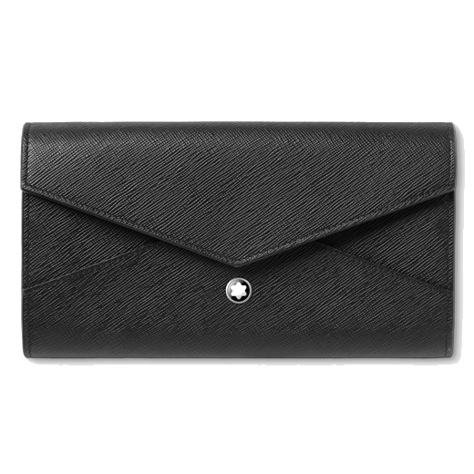 Montblanc's Sartorial Black Leather Continental Wallet 12CC in saffiano leather.