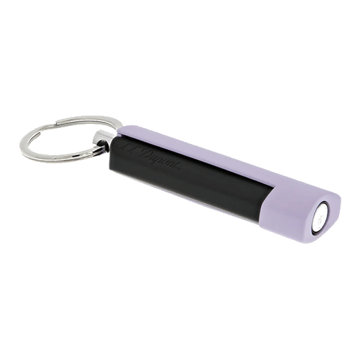 S. T. Dupont's Matte Lilac & Black Cigar Cutter Keyring is small and compact.
