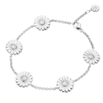 Georg Jensen's Sterling Silver & White Enamel Daisy Bracelet is perfect for wearing during special occasions and makes a great gift.