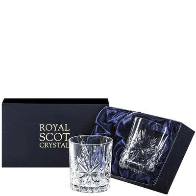 royal scot crystal 2 edinburgh star large tumblers 33 cl gift boxed