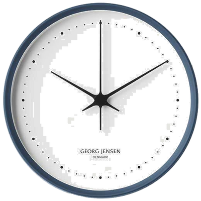georg jensen 22cm blue and white wall clock
