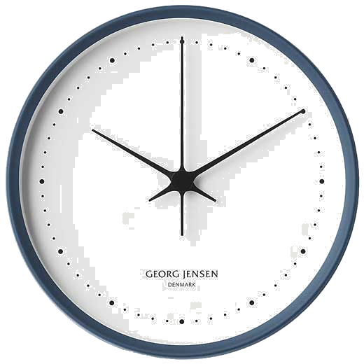 georg jensen 22cm blue and white wall clock