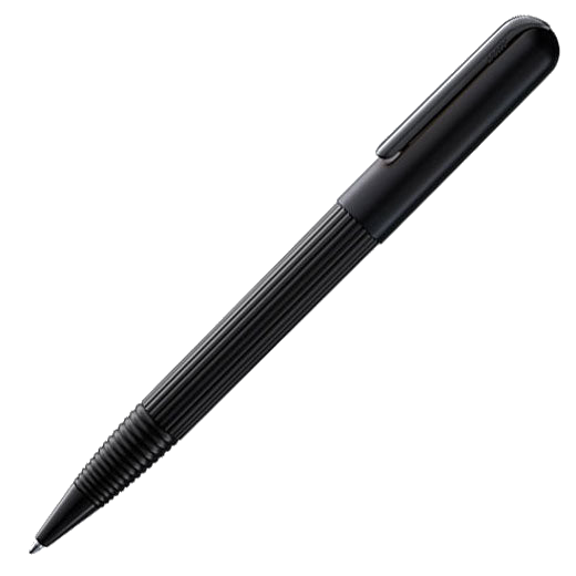 This LAMY black ballpoint pen comes with a ribbed nib.