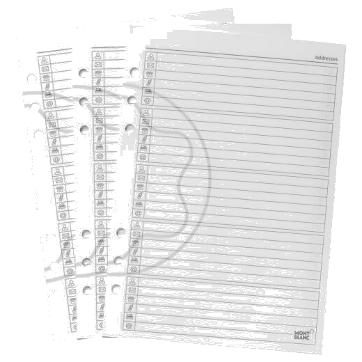 A5 50 White Premium Address Book Pages by Montblanc.