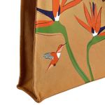 4 radley birds of paradise pecan brown medium open top canvas tote bag 111364
