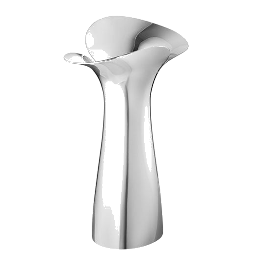 This is the Georg Jensen Stainless Steel Bloom Botanica Medium Vase.