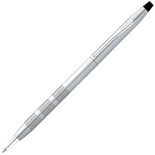 This Satin Chrome Classic Century Ballpoint Pen was designed by Cross.