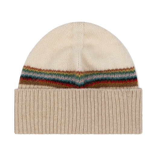 This Paul Smith Women's 'Signature Stripe' Wool Beanie Hat is available as part of a set with matching gloves.