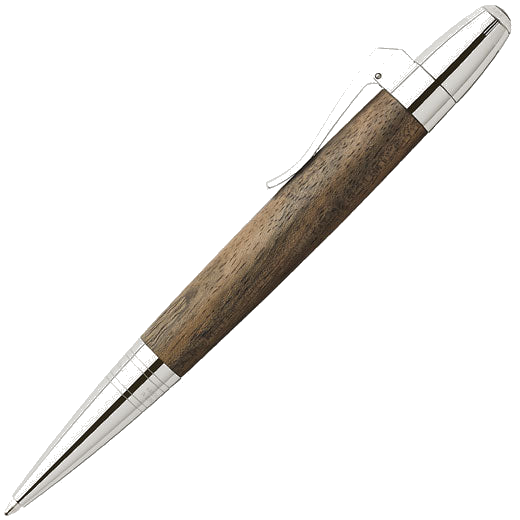 graf von faber castell magnum series walnut wood ballpoint pen