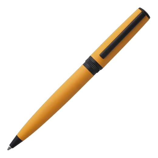 This yellow ballpoint pen has been made for Hugo Boss' gear matrix collection.