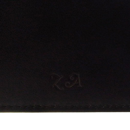 This wallet has been embossed without an infill.