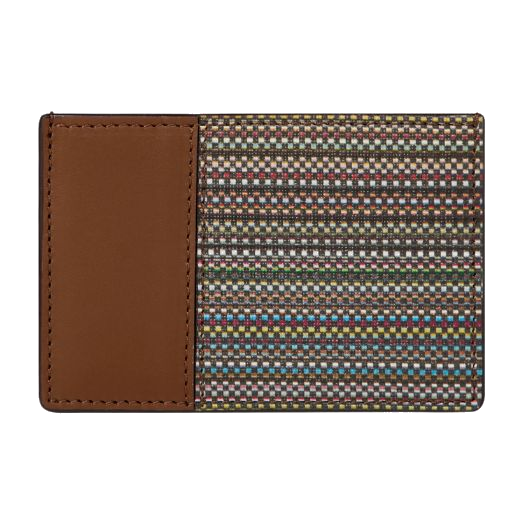 This Paul Smith Women's Coated Canvas 'Signature Stripe' Card Holder is great for slipping into your pocket and is lightweight.