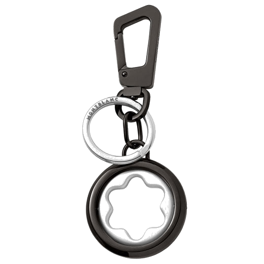 This Spinning Emblem Meisterstück Ruthenium Key Fob has been designed by Montblanc.