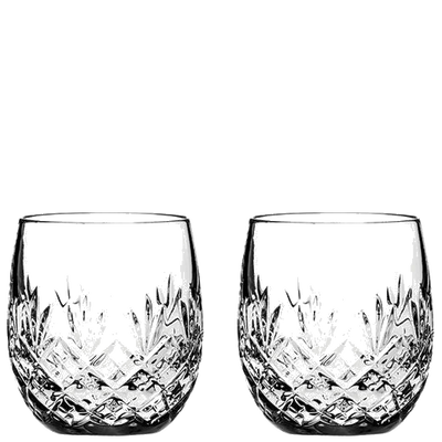 These Edinburgh 2 x 25cl Barrel Tumblers have been created by Royal Scot Crystal.
