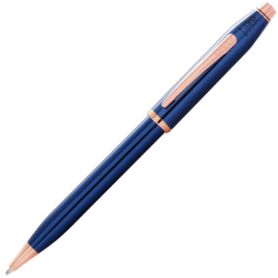 cross blue rose gold century ii ballpoint pen