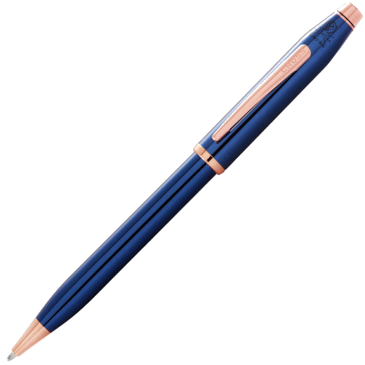 cross blue rose gold century ii ballpoint pen
