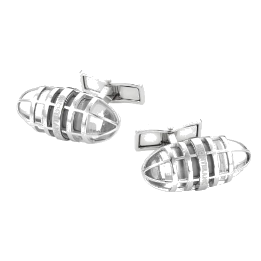 This UrbanWalker Skeleton Oval Floating Dome Cufflinks by Montblanc is a preloved item but has been polished as brand new and comes in a branded gift box.