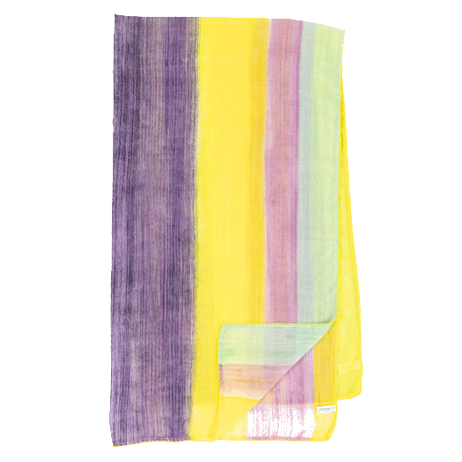 Paul Smith Stripe Wool Scarf With Crochet Edge