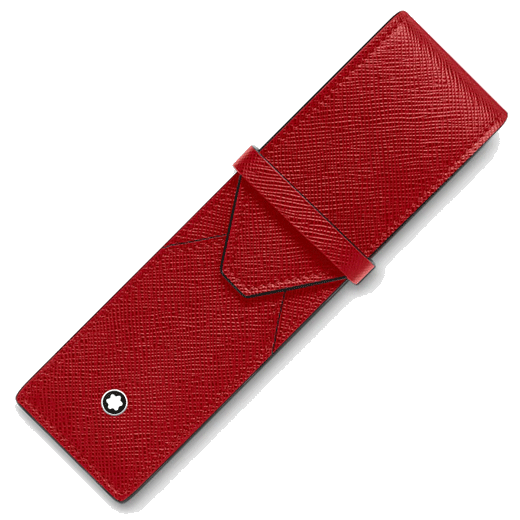 Sartorial 2 Pen Pouch In Red Leather By Montblanc