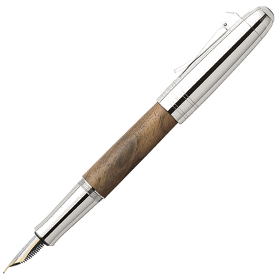 graf von faber castell magnum series walnut wood fountain pen