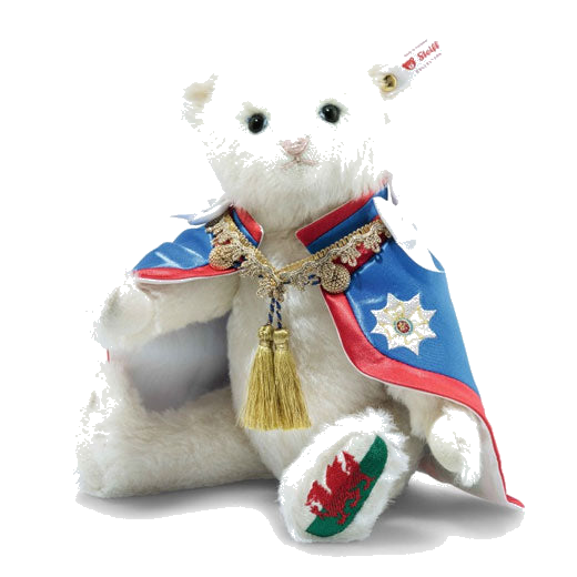 Steiff's Catherine Princess of Wales Teddy Bear is made out of a cotton and mohair blend so it is soft to the touch.