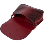paul smith mock lizard burgundy saddle bag inside