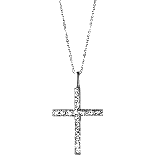 Cross Pendant by Georg Jensen in 18kt. white gold.