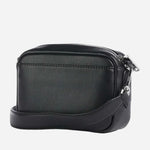 Back view of the Anett Black Faux Leather Cross Body Bag with Double B Monogram.