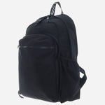 Side view of the BOSS Ayden Black Backpack with Hugo Raised Logo.