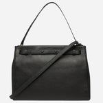 Back view of the Beyond Black Grained Leather Tote Bag with Double 'B' Monogram.