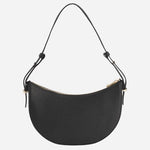 Back view of the Beyond Halfmoon Black Leather Cross Body Bag.