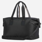 Back view of the BOSS Catch 3.0 Black Holdall with Large Raised Logo.