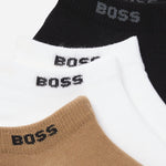 BOSS Five-Pack of Ankle-Length Cotton Blend Socks with Logo