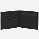 Inside the BOSS GB Black Leather Logo-Plate-Trimmed Wallet and Key Ring Gift Set.