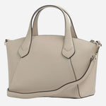 Back view of the BOSS Lenah Beige Zip Tote Bag with Metal Logo.