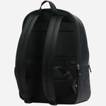 Back view of the BOSS Lewys Black Backpack with Metal Logo and Signature Three Stripes.