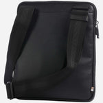 Back view of the BOSS Lewys Black Envelope Bag with Metal Logo and Signature Three Stripes.