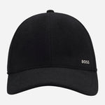 Front view of the Men’s Zed Black Wool Blend Cap with Twill Lining.