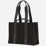 Back view of the BOSS Sandy Dark Brown Zip Tote Bag with Logo Detailing.